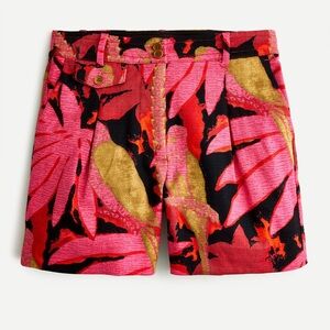 NWT J.Crew Pleated Shorts in Palm Print